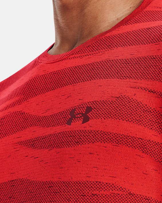T-shirt à manches courtes UA Seamless Wave pour homme, Red, pdpMainDesktop image number 4